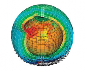 Un modèle climatique simule les interactions entre l'atmosphère, l'océan et les surfaces continentales. © Jean Louis Dufresne, CNRS