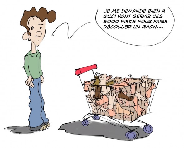 Pourquoi tant de pieds? (dessin by @Nicotupe)