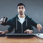 caffeinating, calculating, computerating