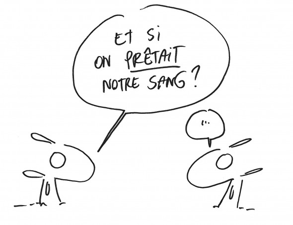 Dessin réalisé à la volée par Phiip pendant la présentation de Stéphany