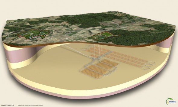 Vue d'artiste de ce à quoi pourrait ressembler CIGEO. Source : ANDRA