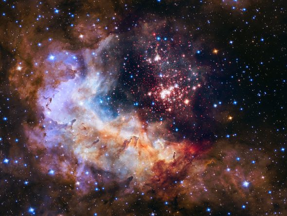 Amas stellaire Westerlund 2 Source : telescope Hubble 
