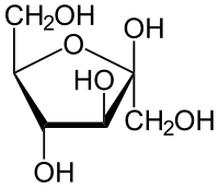 Molécule de fructose lai