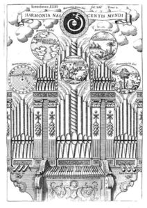 La naissance du monde, in Musurgia Universalis, Athanasius Kircher, 1650. 