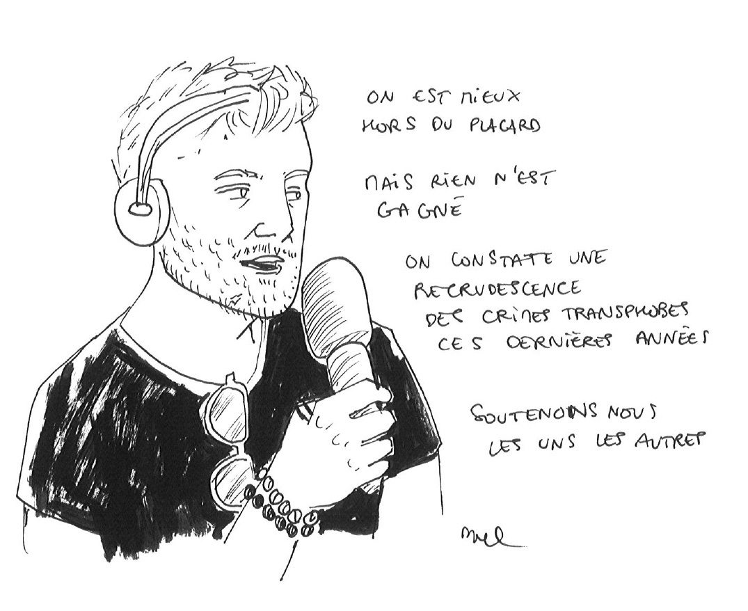 Alan, croqué par Mel pendant l'événement