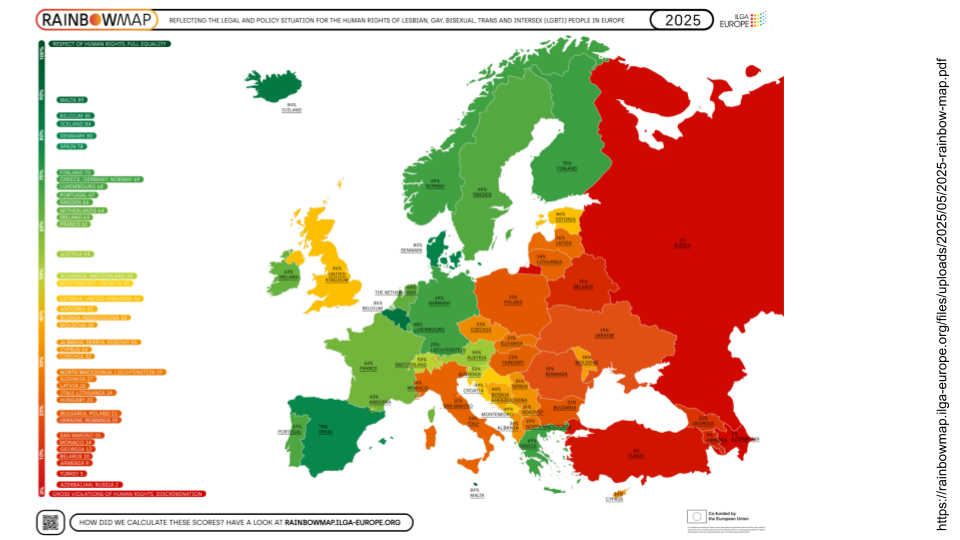 ILGA Rainbow Map 2025